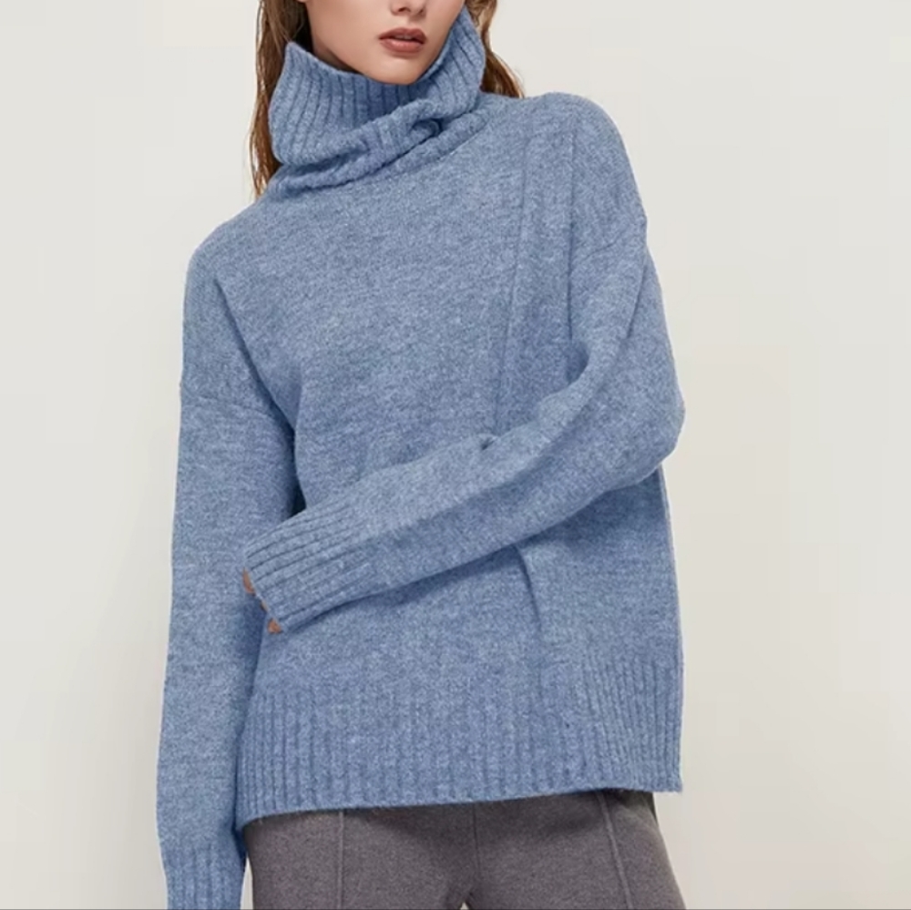 J. Crew Blue Turtleneck Sweater